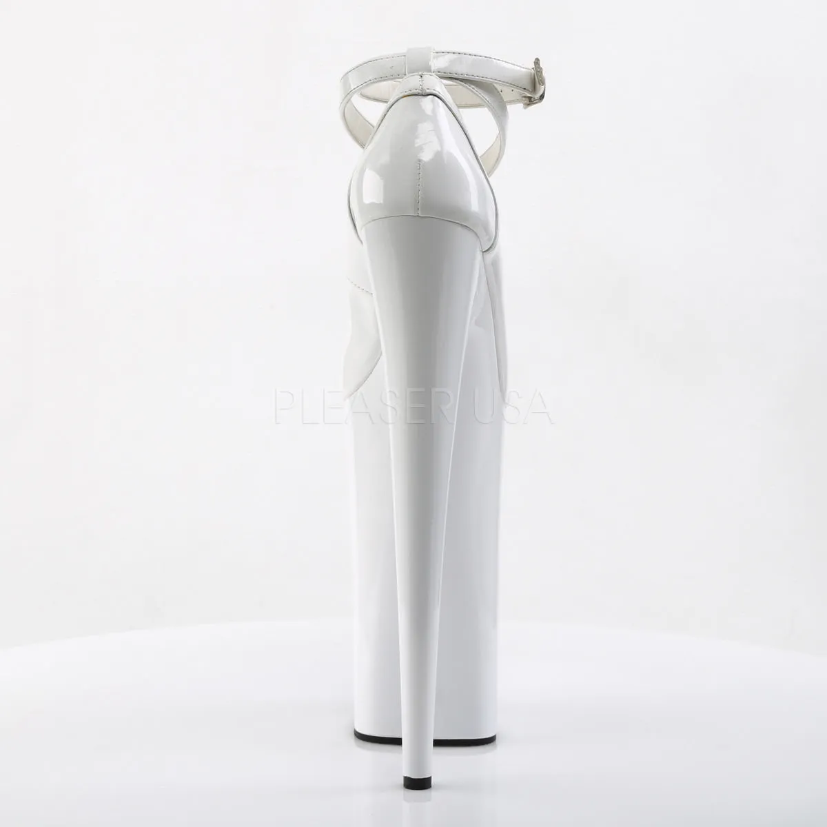 10 Inch Heel BEYOND-087 White Patent