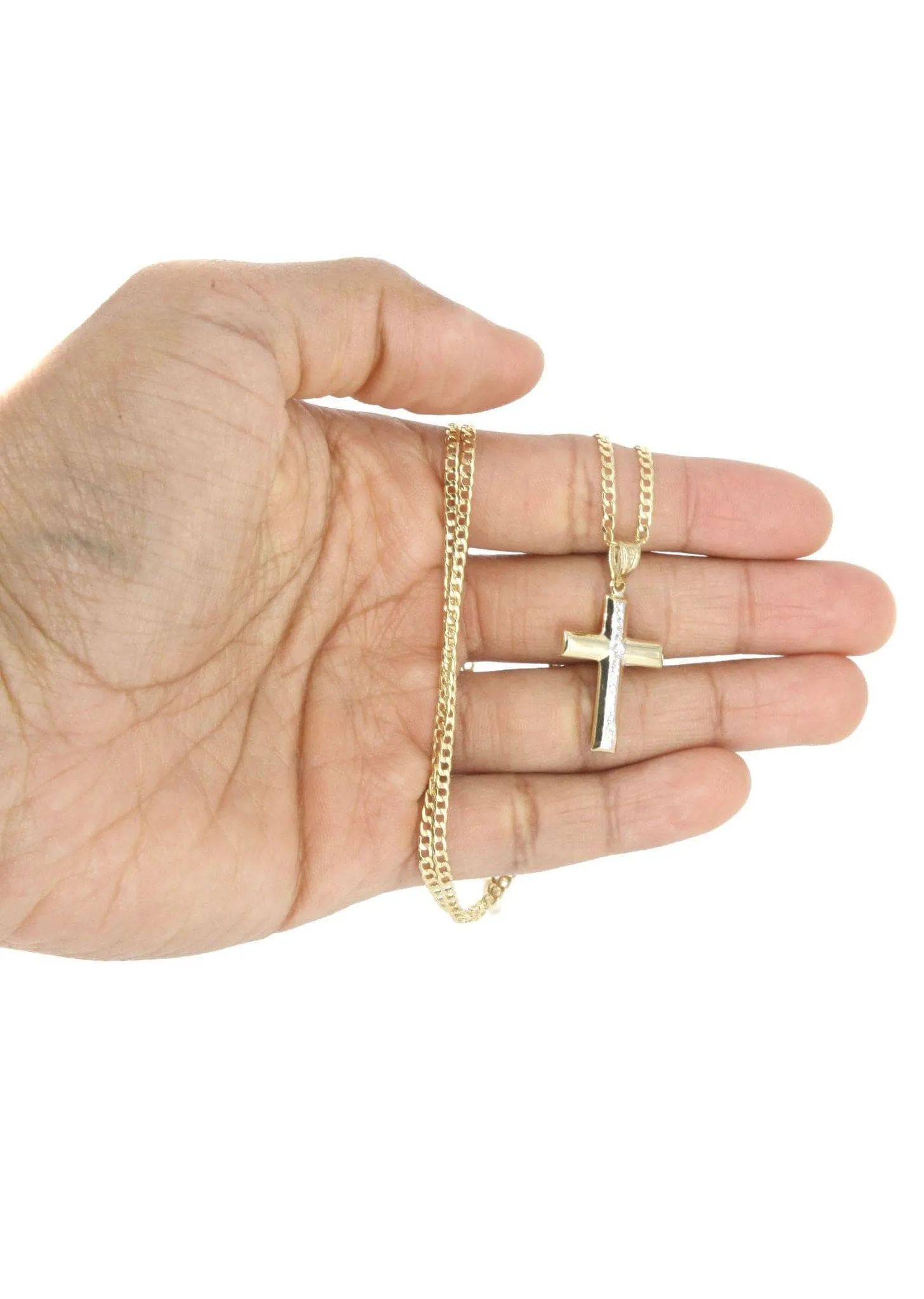 10K Gold Cross  Necklace For Men | 5.58 Grams