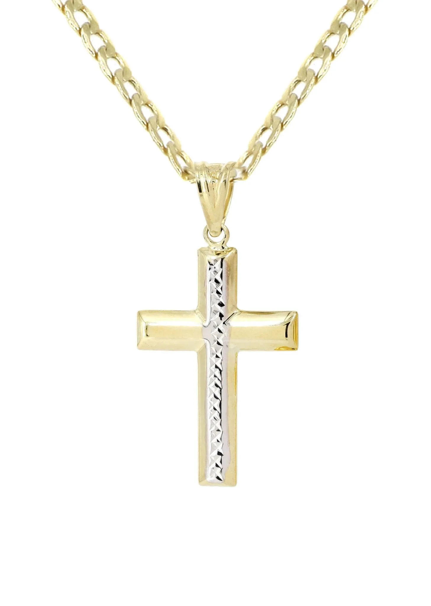 10K Gold Cross  Necklace For Men | 5.58 Grams