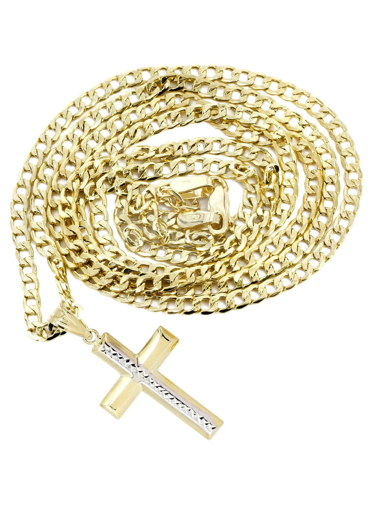 10K Gold Cross  Necklace For Men | 5.58 Grams