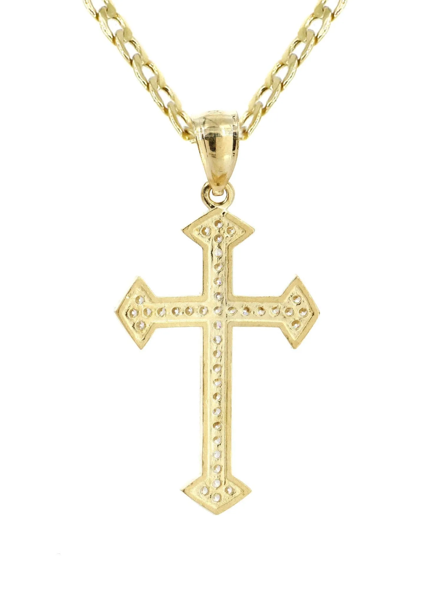 10K Gold Cross Necklace For Men | 6.23 Grams