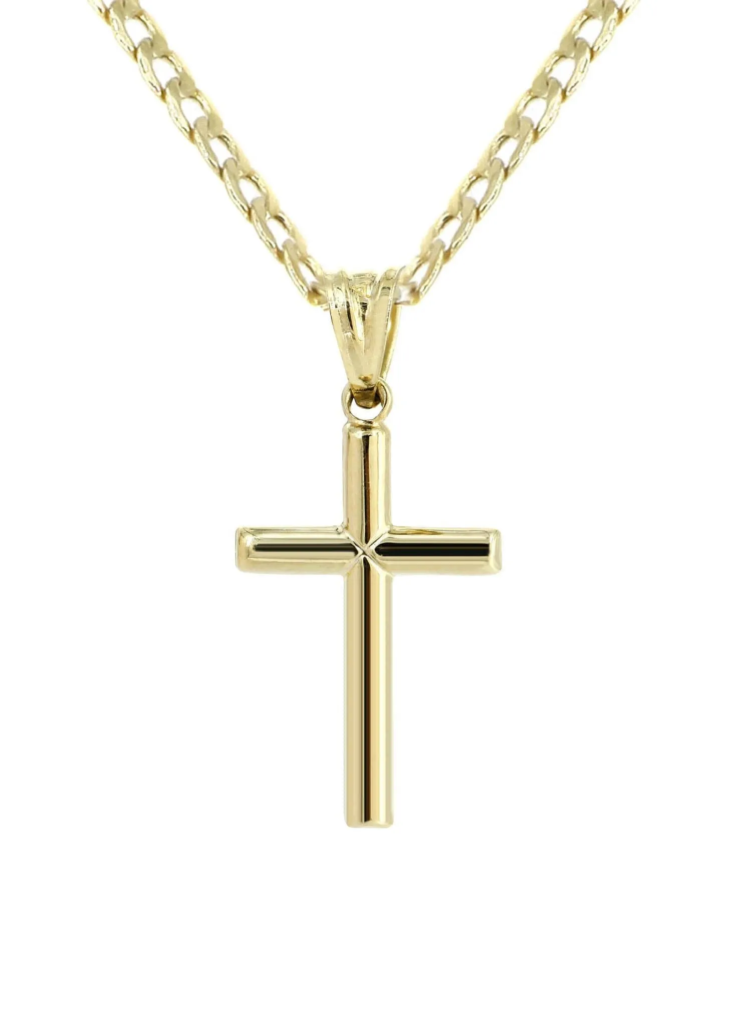 10K Gold Crucifix / Cross  Necklace For Men | 5 Grams