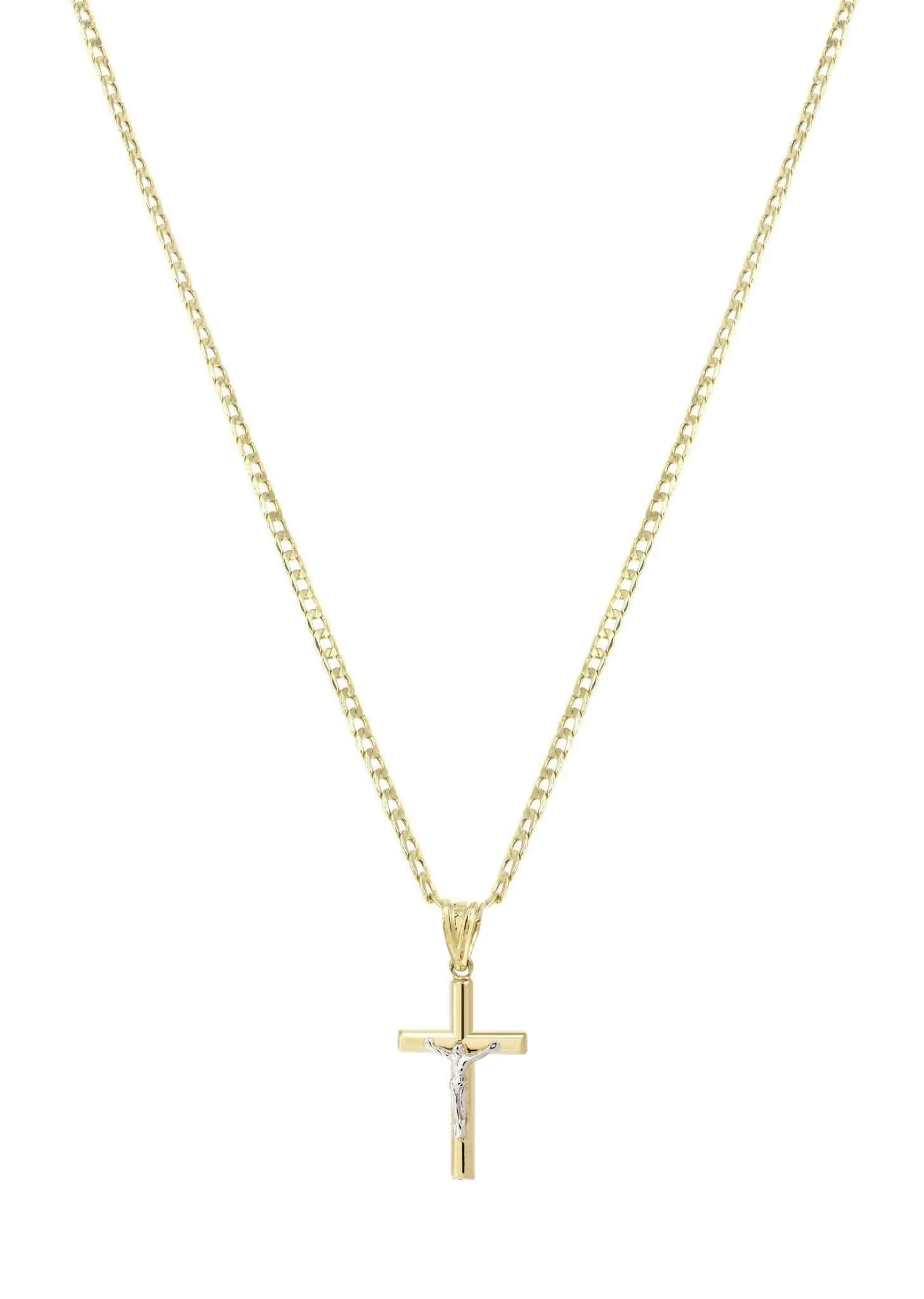 10K Gold Crucifix / Cross  Necklace For Men | 5 Grams