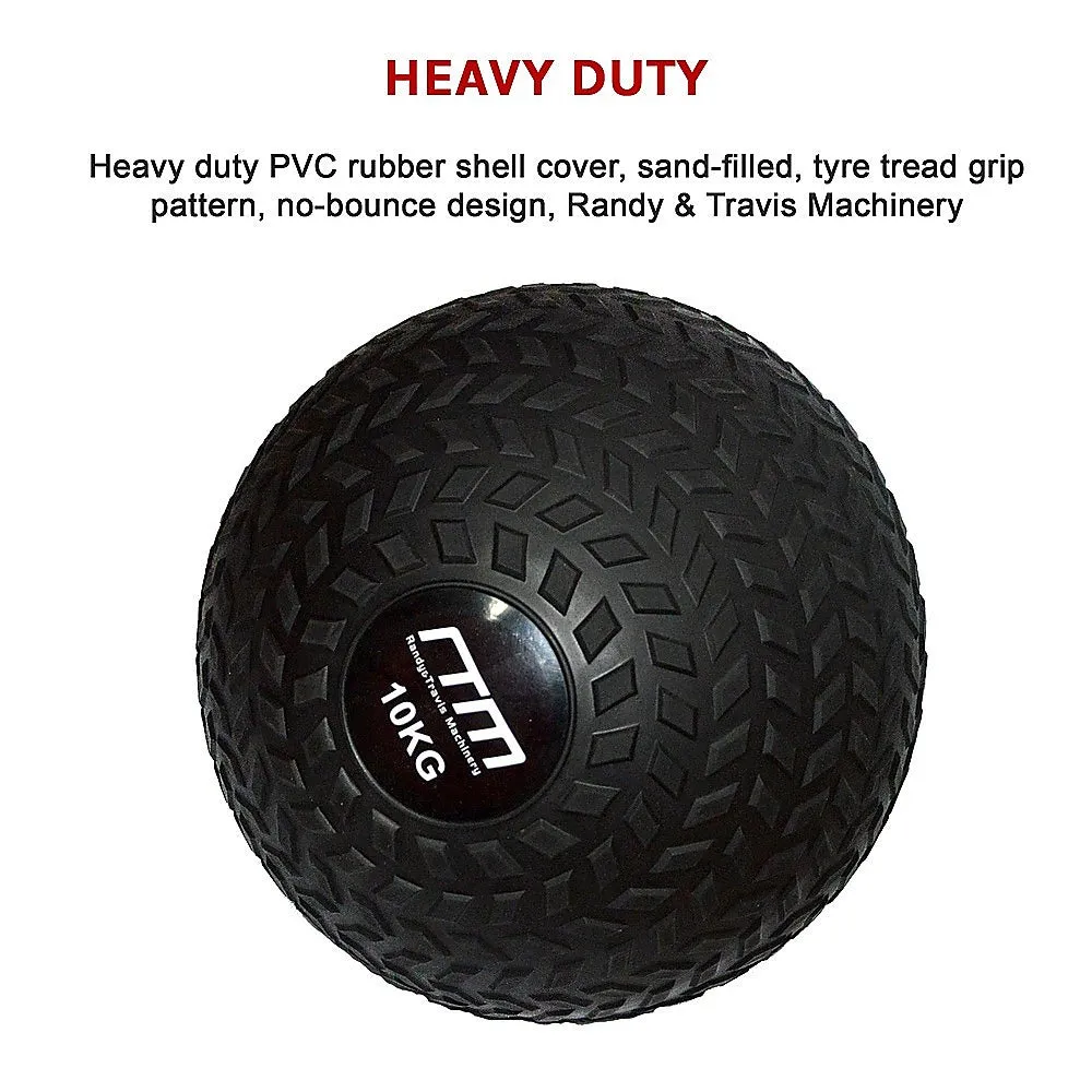 10kg Non-Bounce Tyre Slam Ball, Textured Grip for Gym Fitness