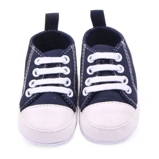 12 Colors Infant Toddler Canvas Sneakers Baby Boy Girl Soft Sole Crib Shoes First Walkers for 0-12M