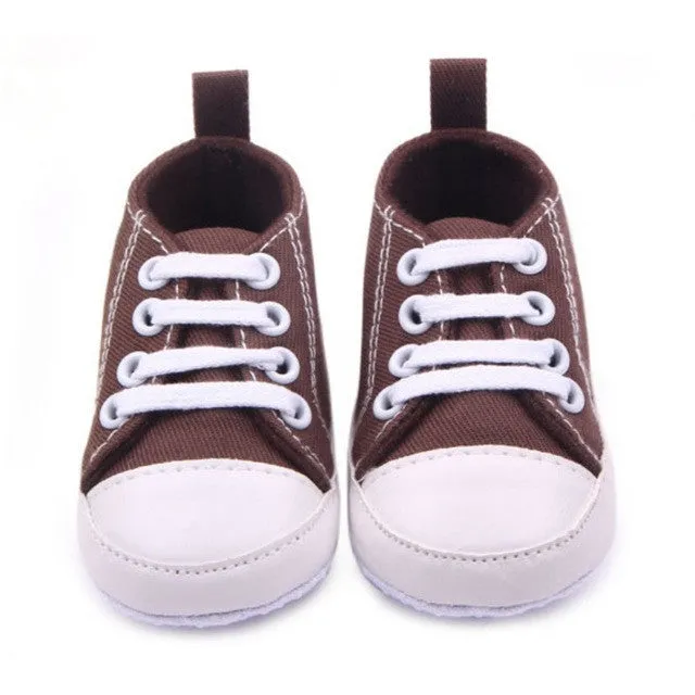 12 Colors Infant Toddler Canvas Sneakers Baby Boy Girl Soft Sole Crib Shoes First Walkers for 0-12M