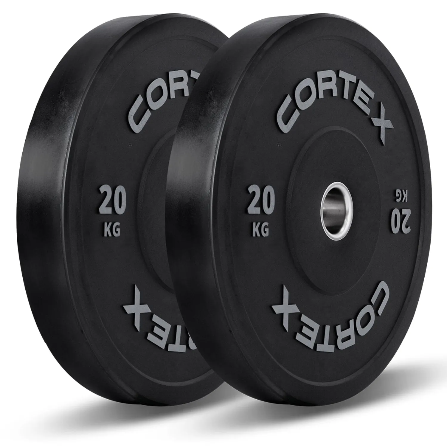 170kg Rubber Bumper Plate Set Olympic Barbell - Cortex