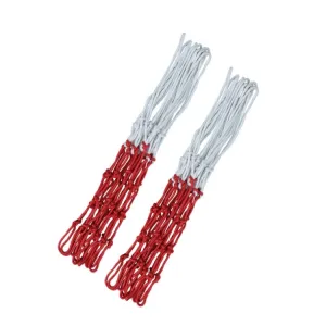 2 Pairs Outdoor Round Rope Basketball Net, Colour: 3.0mm Polypropylene(White Red)