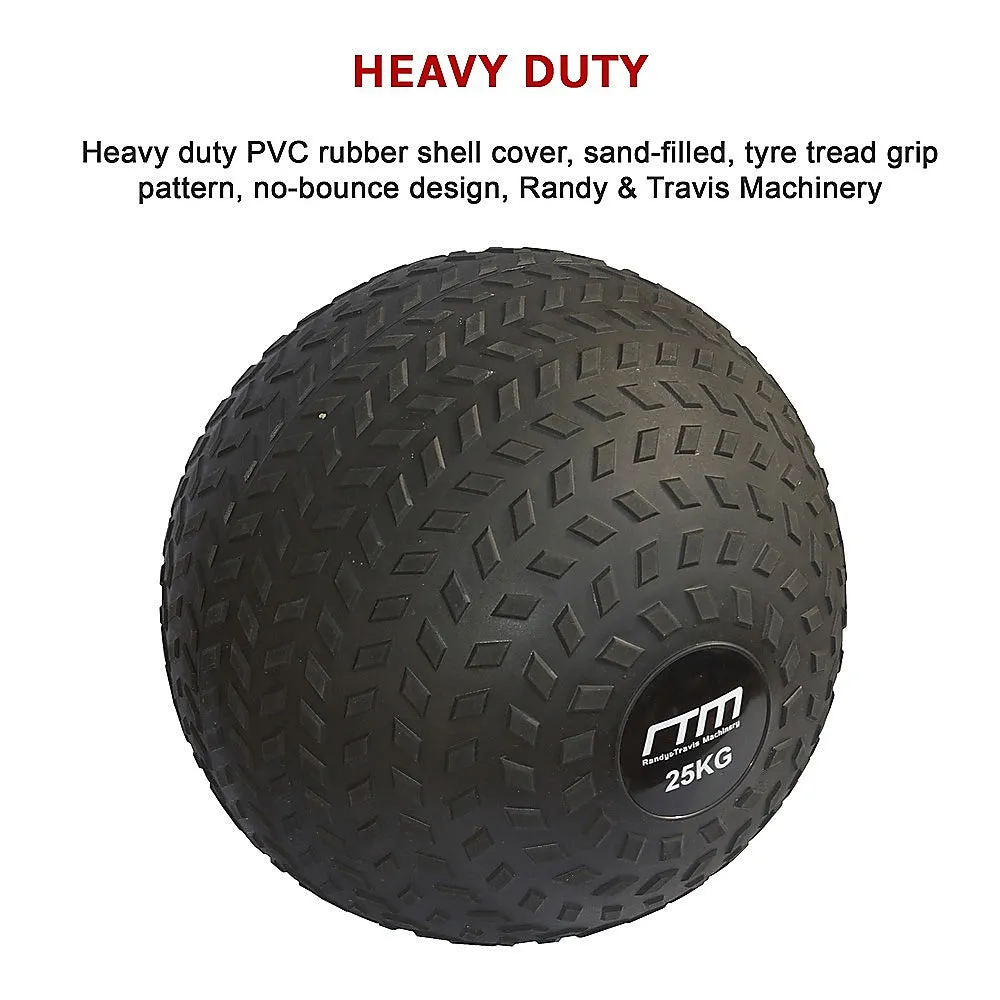 25kg Non-Bounce Tyre Slam Medicine Ball with Grip for Gym