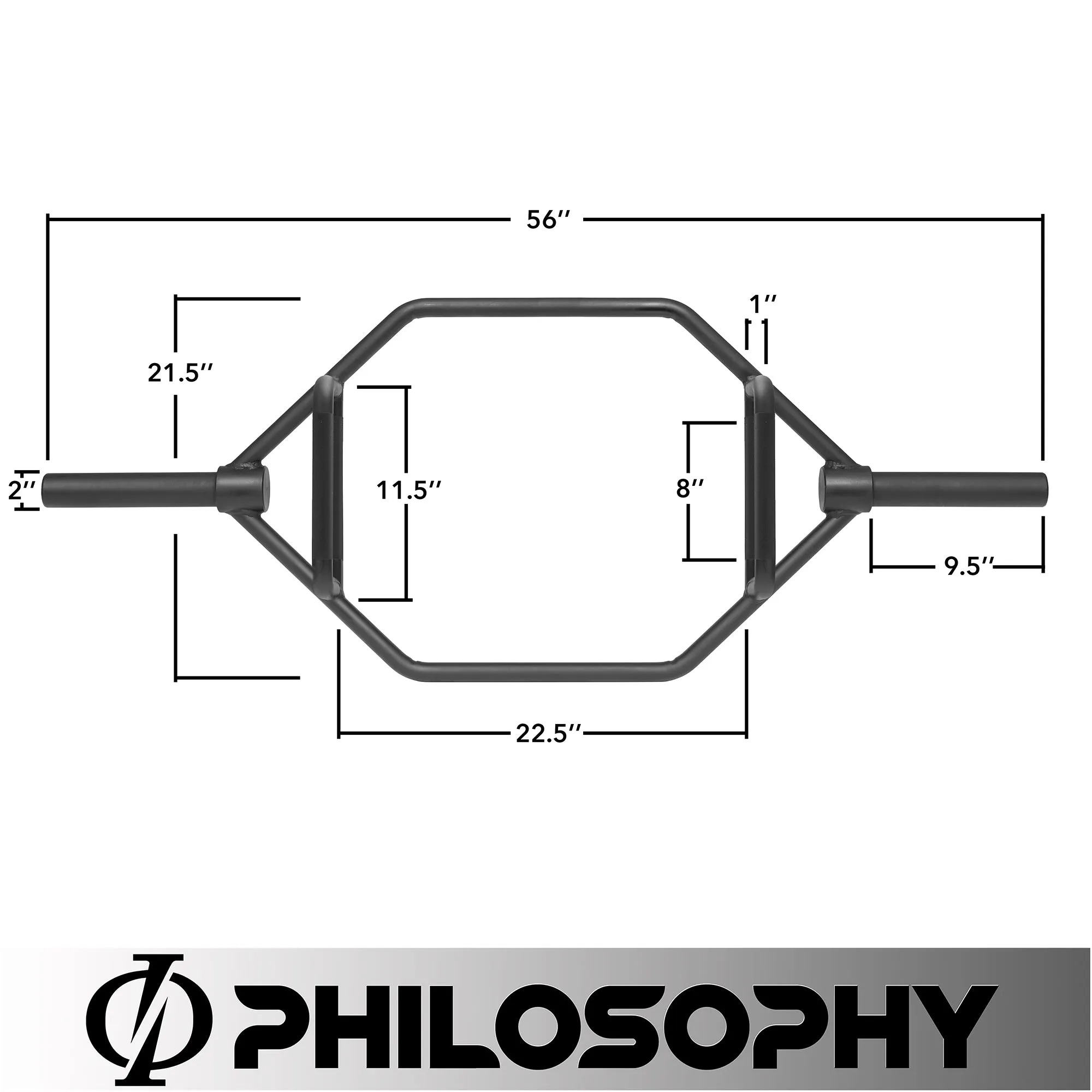2" Olympic Hex Trap Bar - Pro Barbell for Deadlifts, Shrugs & Squats