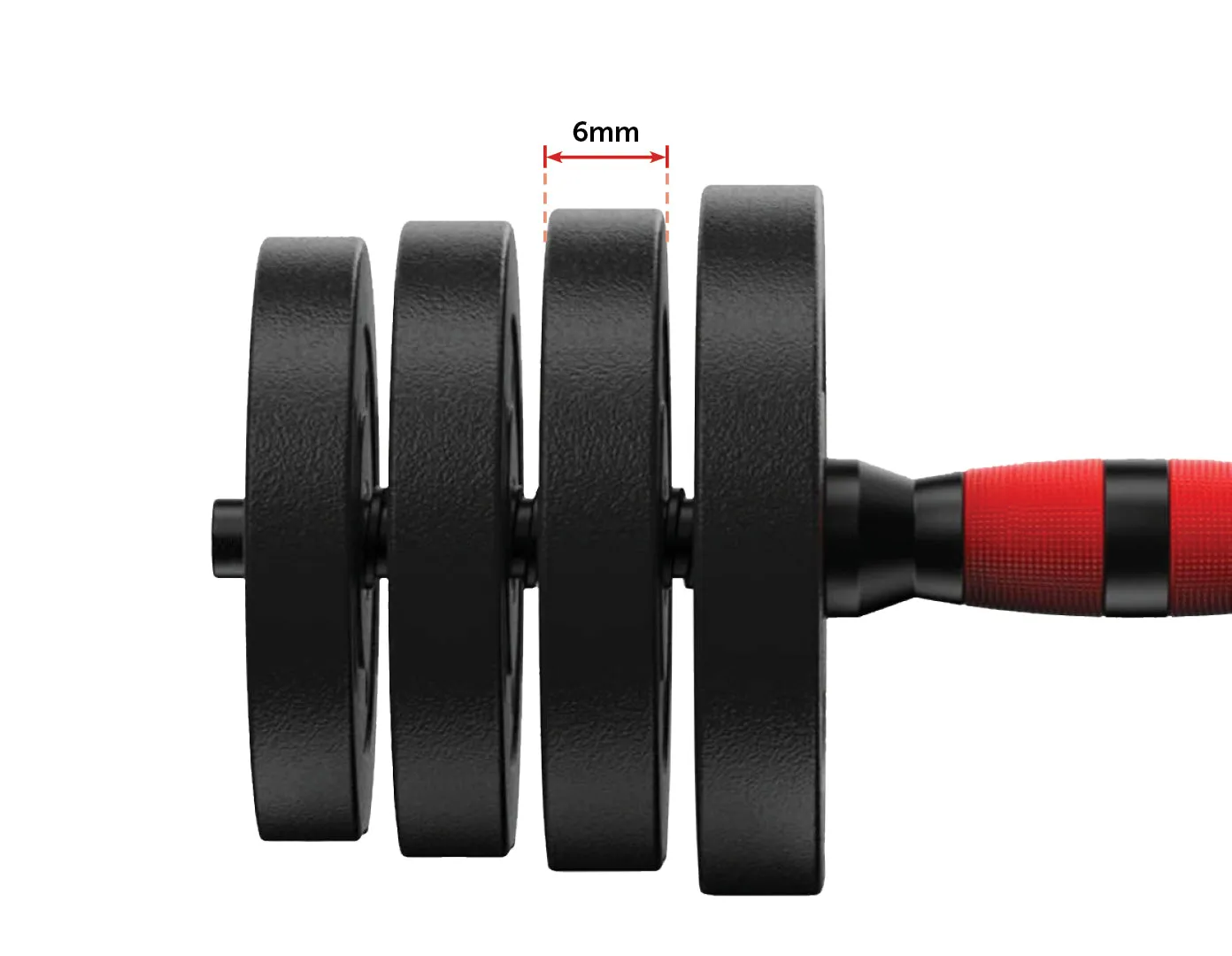 30kg Adjustable Rubber Dumbbell Barbell Set with Ergonomic Grip