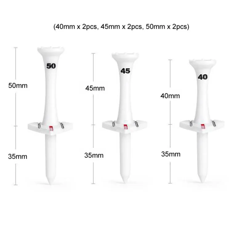 6pcs /Box PGM QT021 Golf Tee Holder Aimable Direction Multi-Purpose Golf Tees Tack