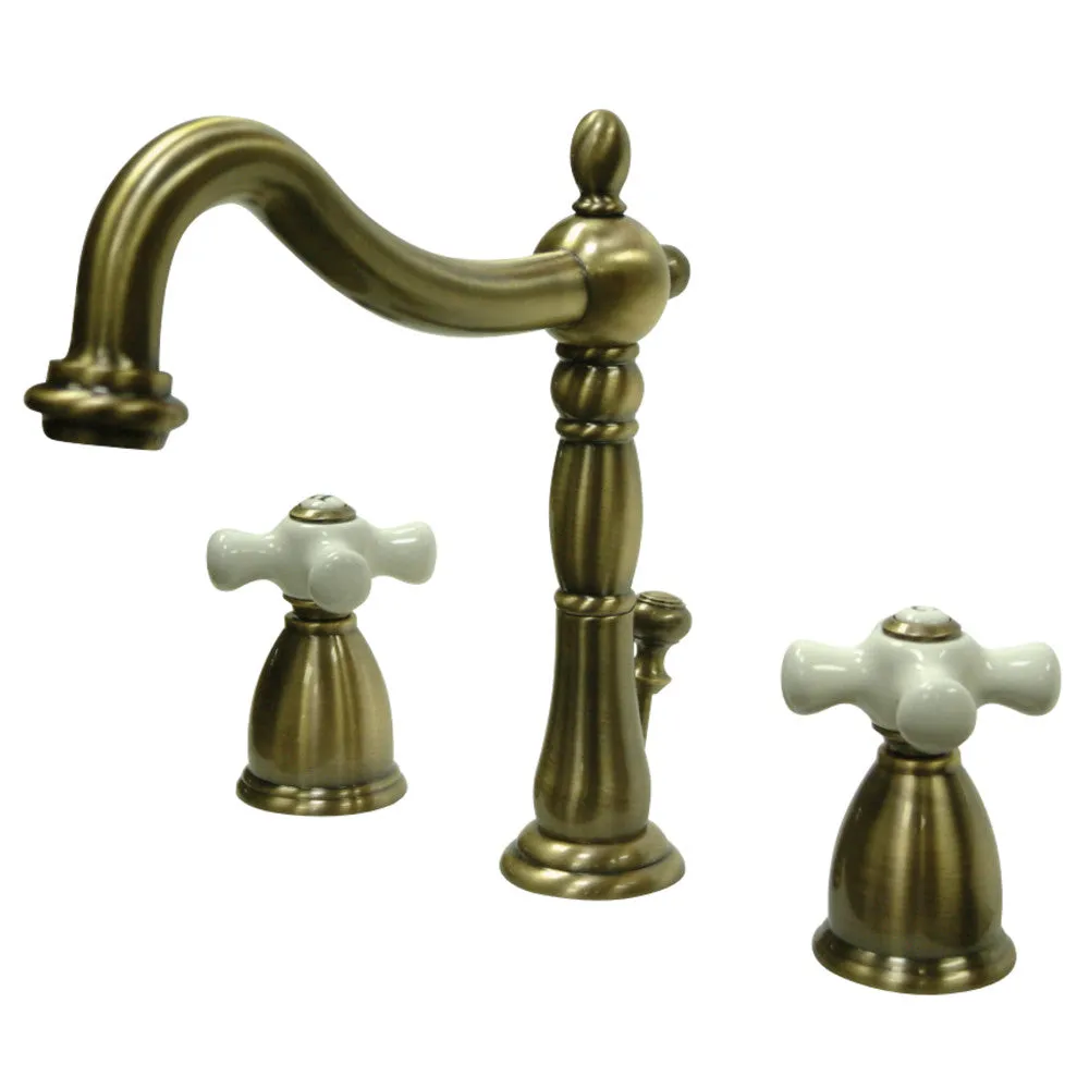 8" Widespread Bathroom Faucet With Dual Cross Handles For Easy Rotation