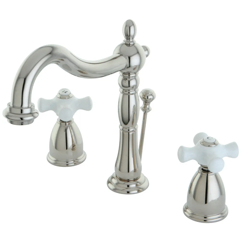 8" Widespread Bathroom Faucet With Dual Cross Handles For Easy Rotation