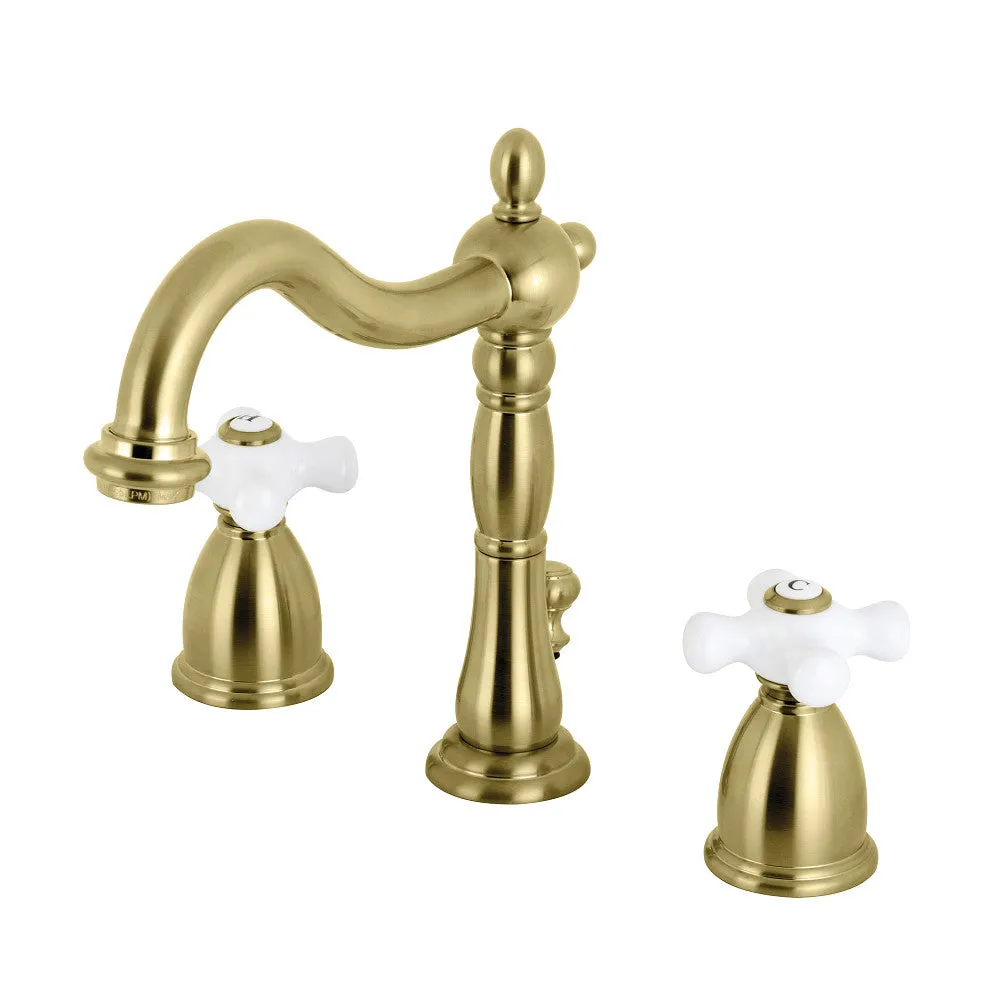 8" Widespread Bathroom Faucet With Dual Cross Handles For Easy Rotation