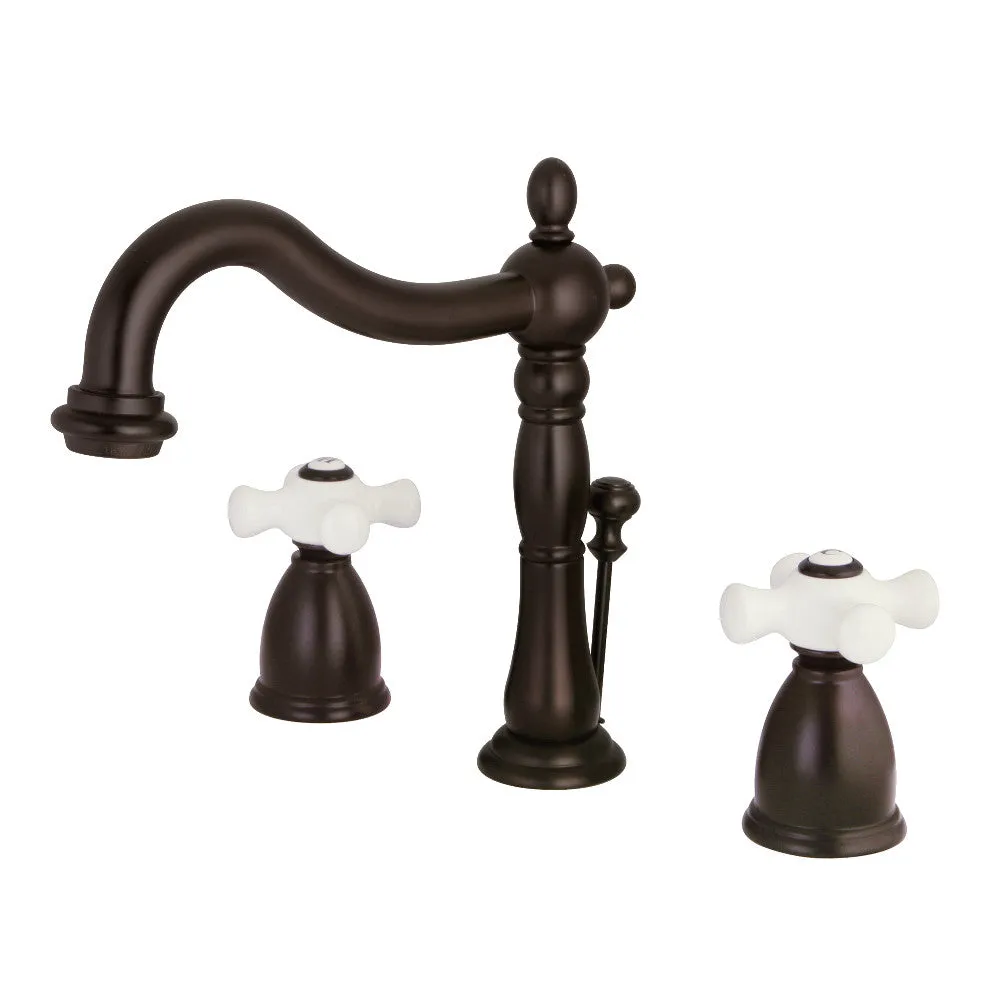 8" Widespread Bathroom Faucet With Dual Cross Handles For Easy Rotation