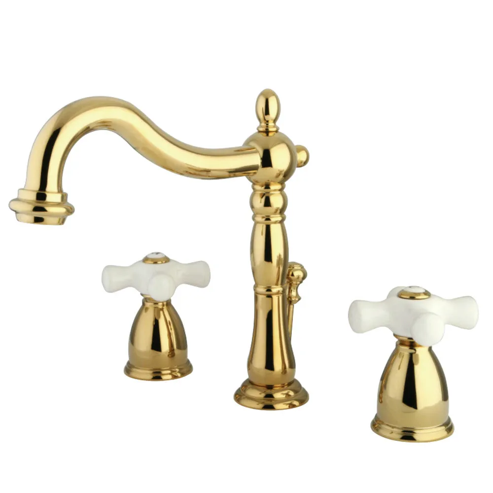 8" Widespread Bathroom Faucet With Dual Cross Handles For Easy Rotation