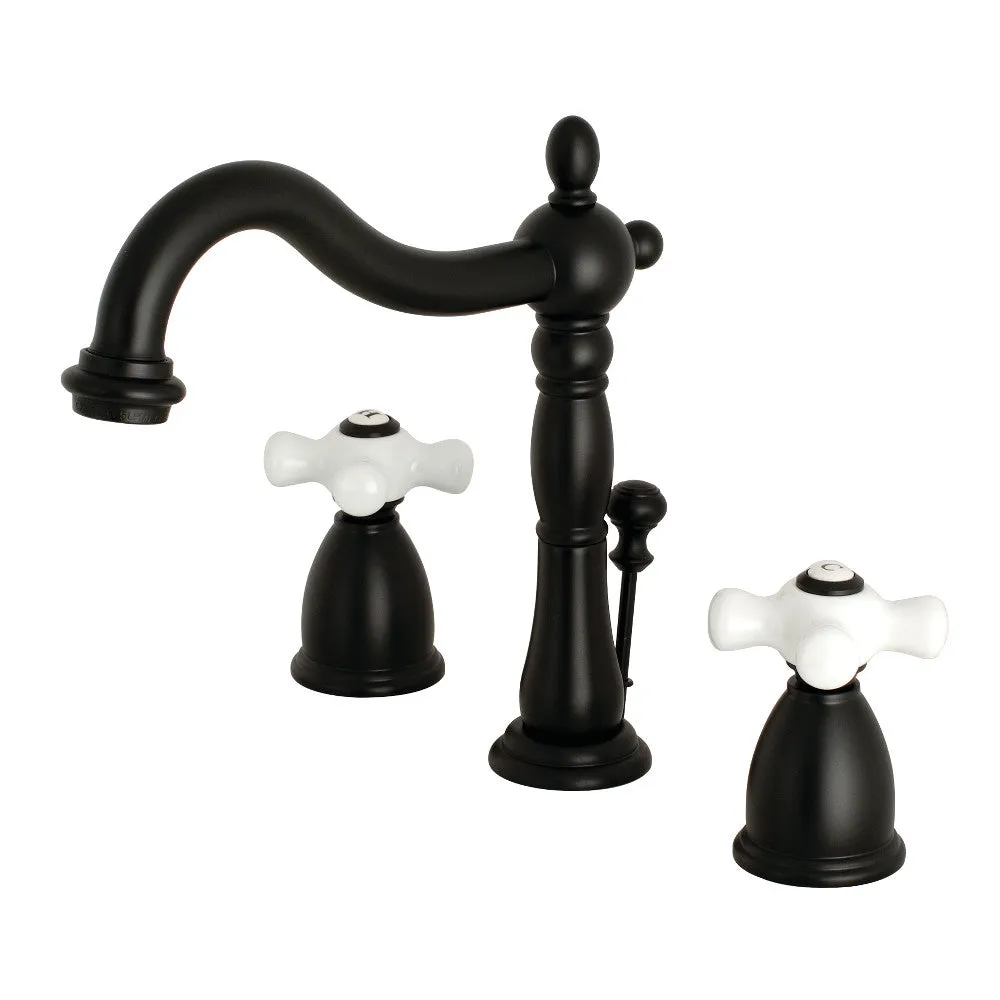 8" Widespread Bathroom Faucet With Dual Cross Handles For Easy Rotation