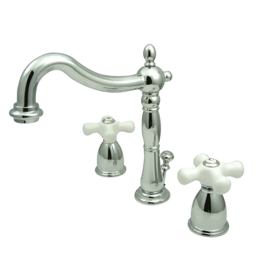 8" Widespread Bathroom Faucet With Dual Cross Handles For Easy Rotation