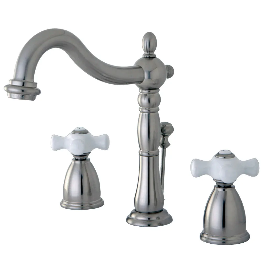 8" Widespread Bathroom Faucet With Dual Cross Handles For Easy Rotation