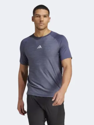 Adidas Gym Plus 3S Men Training T-Shirt Blue