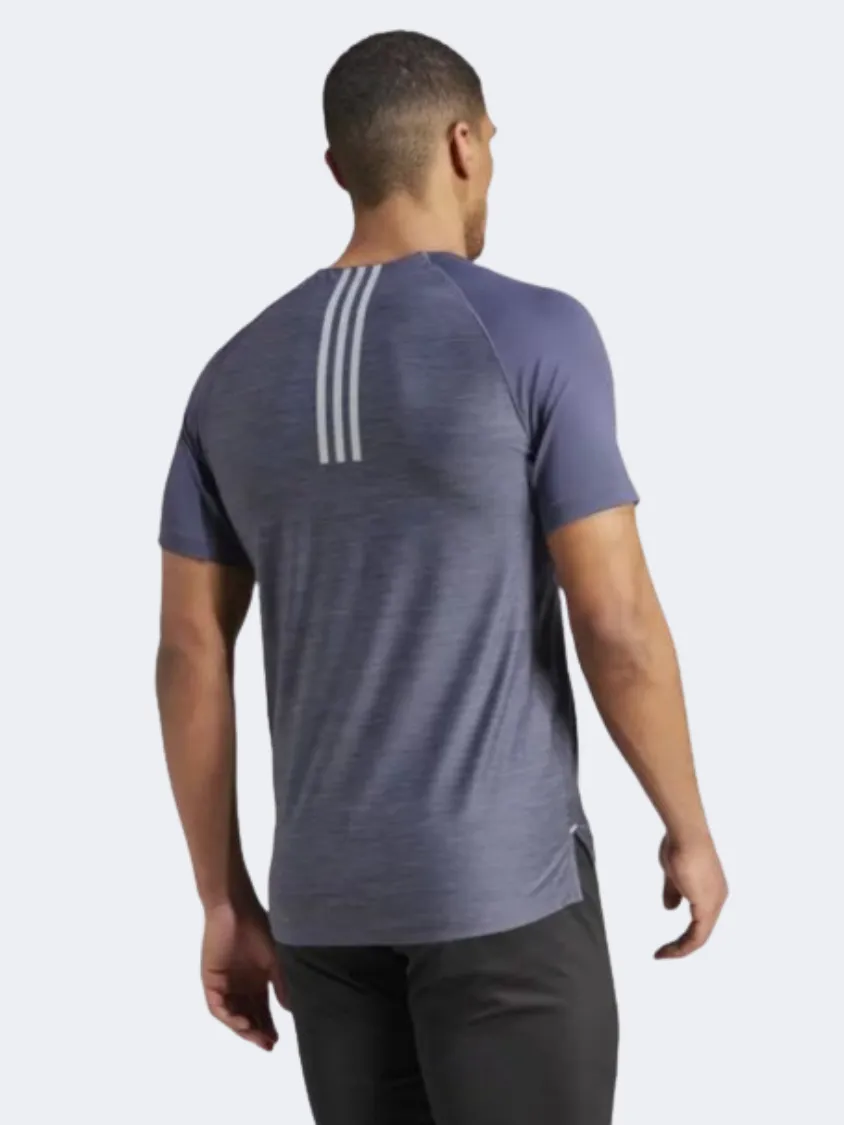 Adidas Gym Plus 3S Men Training T-Shirt Blue