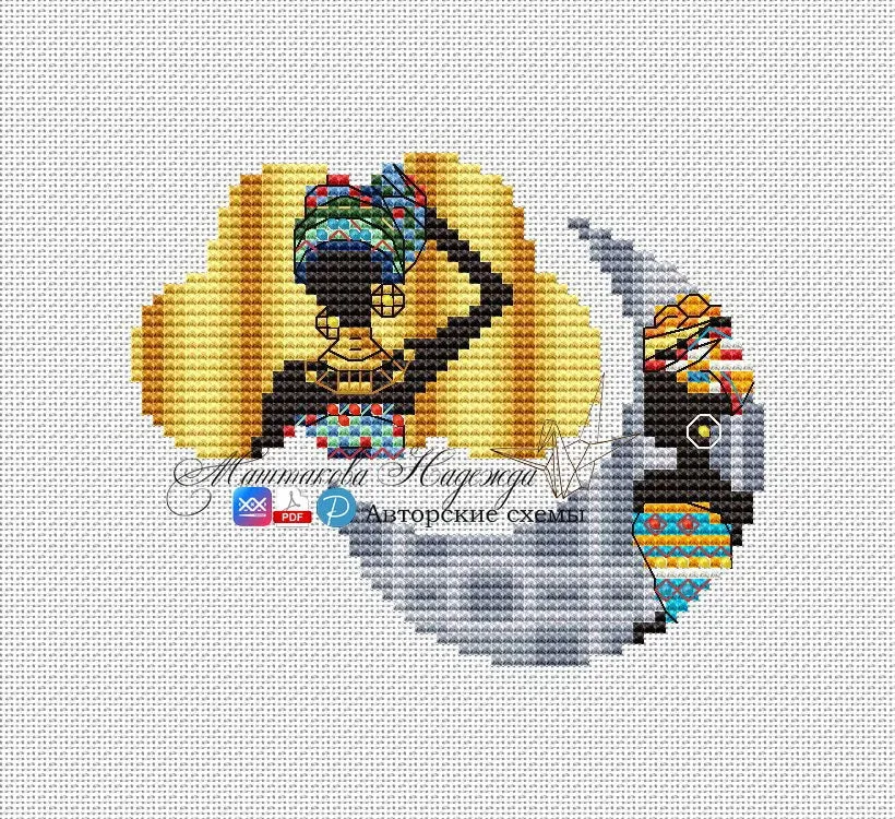 African dances - PDF Cross Stitch Pattern