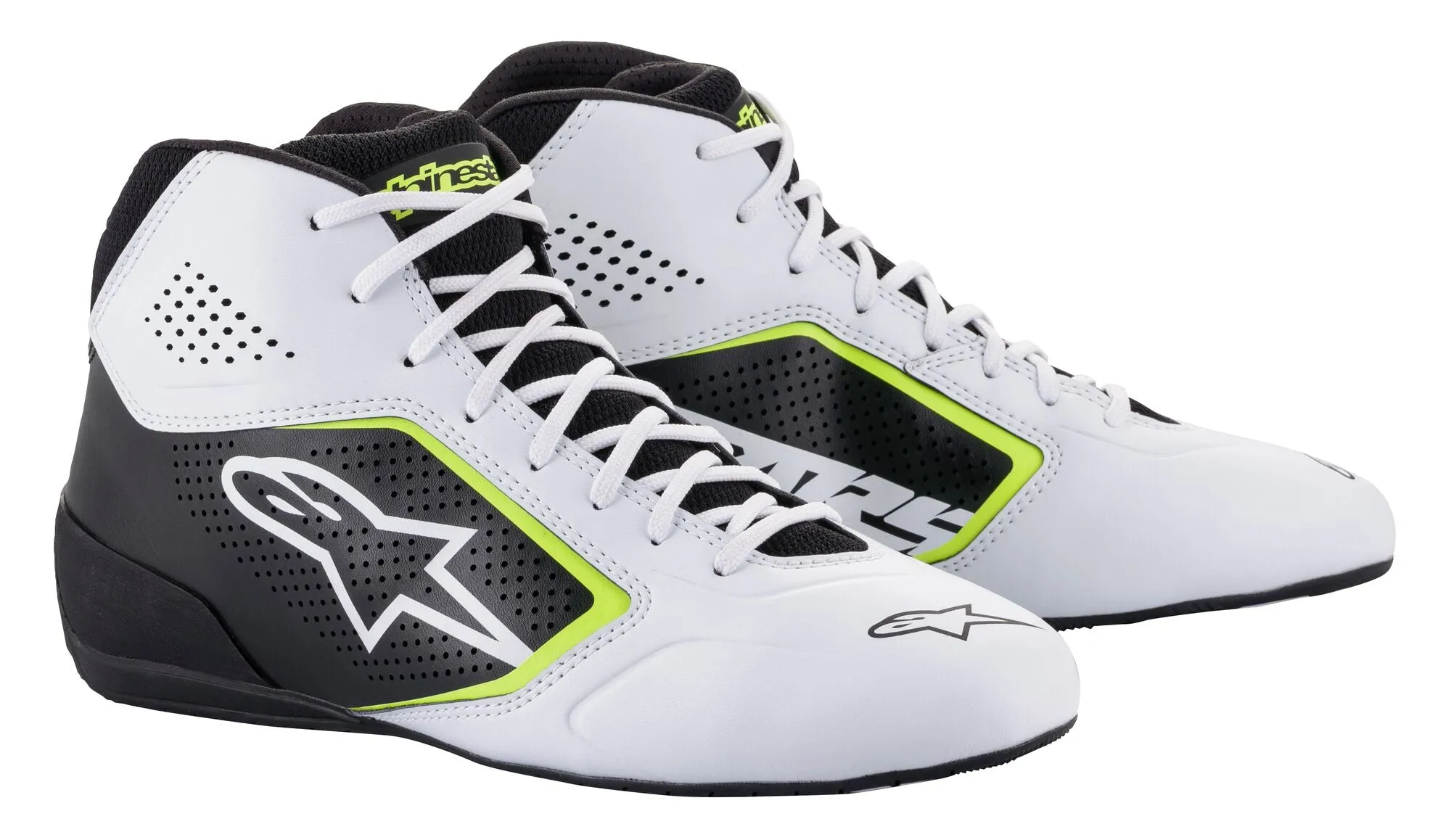 ALPINESTARS 2711521_215_6 Karting shoes TECH-1 K START V2, white/black/yellow fluo, Size 38