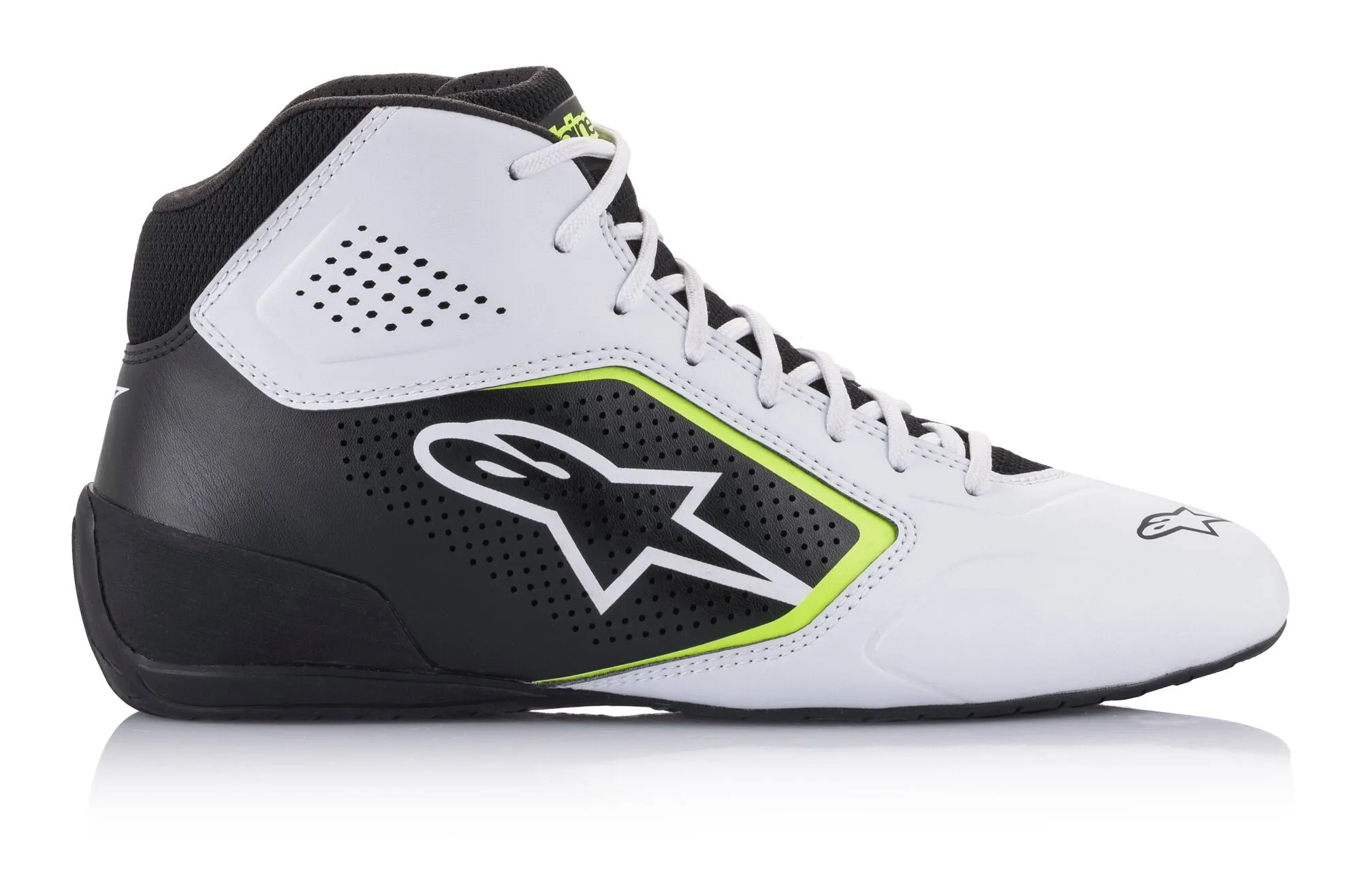 ALPINESTARS 2711521_215_7,5 Karting shoes TECH-1 K START V2, white/black/yellow fluo, Size 40