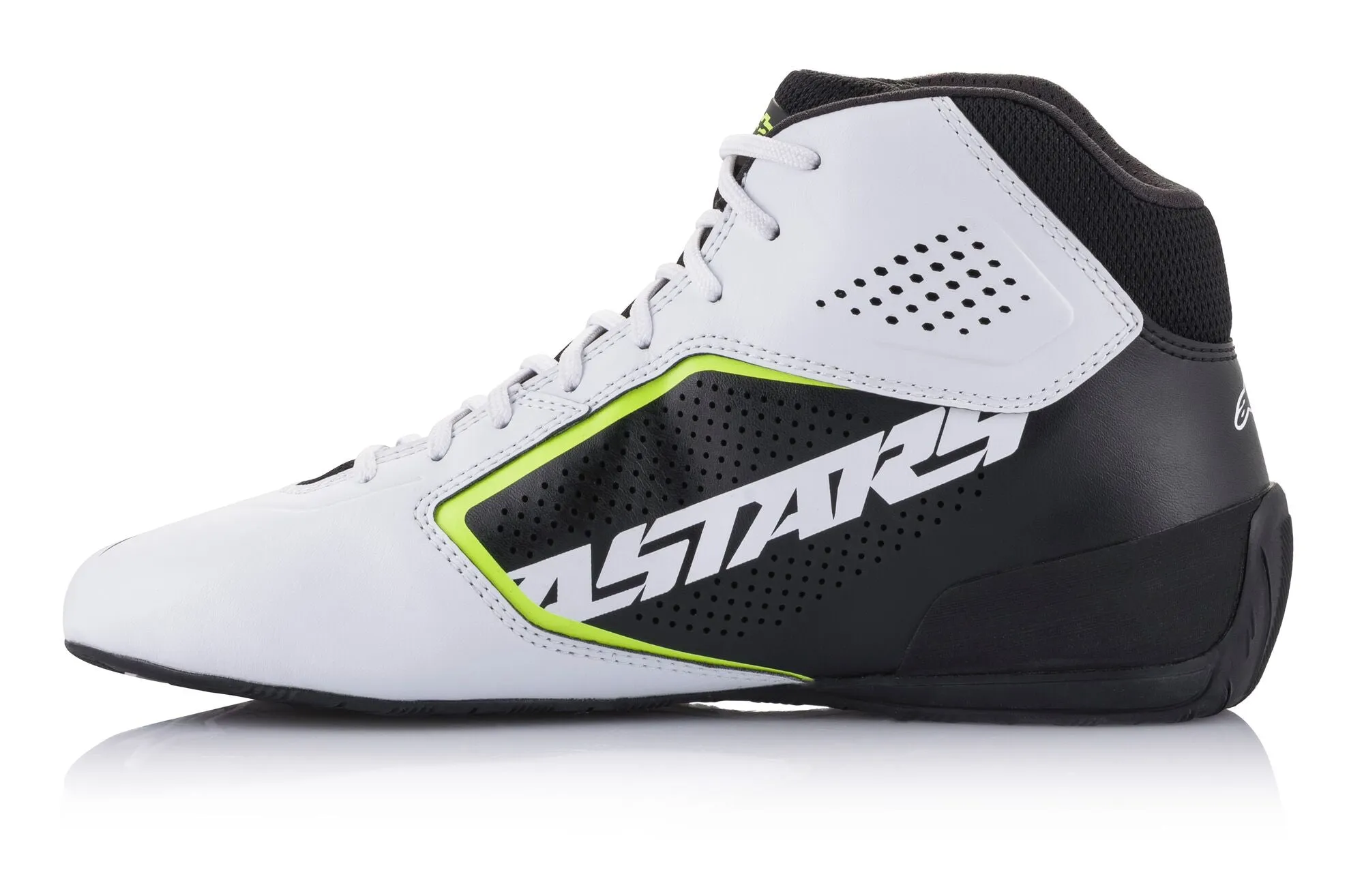 ALPINESTARS 2711521_215_7,5 Karting shoes TECH-1 K START V2, white/black/yellow fluo, Size 40