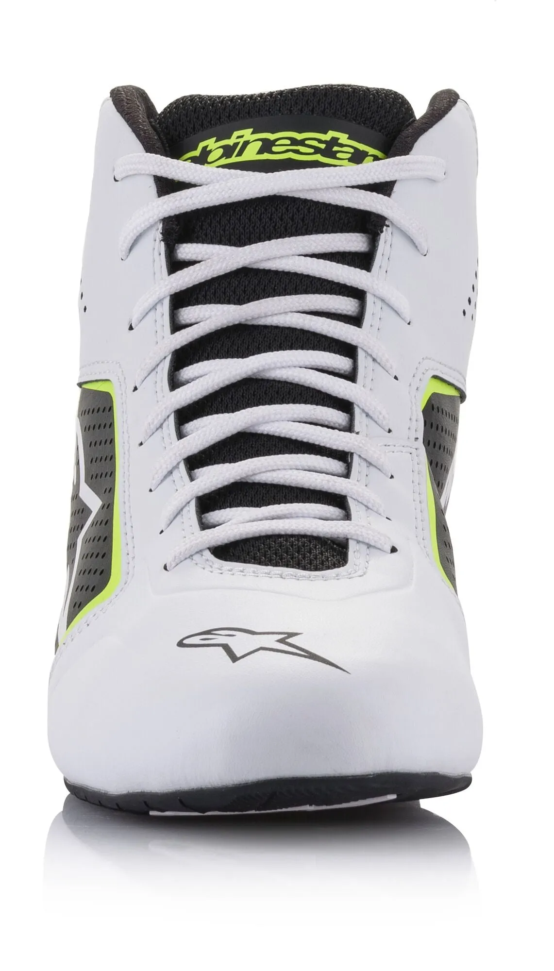 ALPINESTARS 2711521_215_7,5 Karting shoes TECH-1 K START V2, white/black/yellow fluo, Size 40