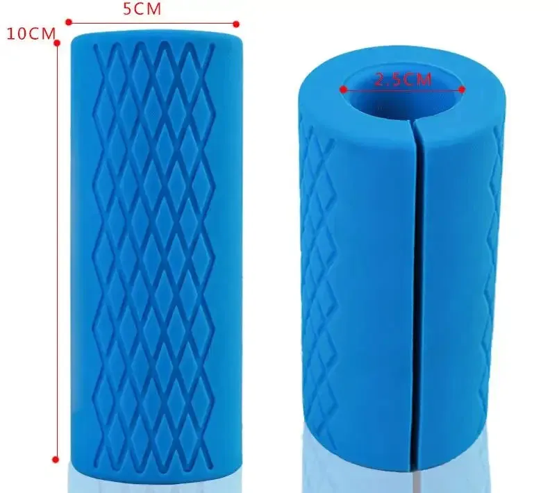 Anti-Slip Barbell Grips: Silicone Rubber Dumbbell Hand Protectors