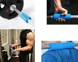 Anti-Slip Barbell Grips: Silicone Rubber Dumbbell Hand Protectors