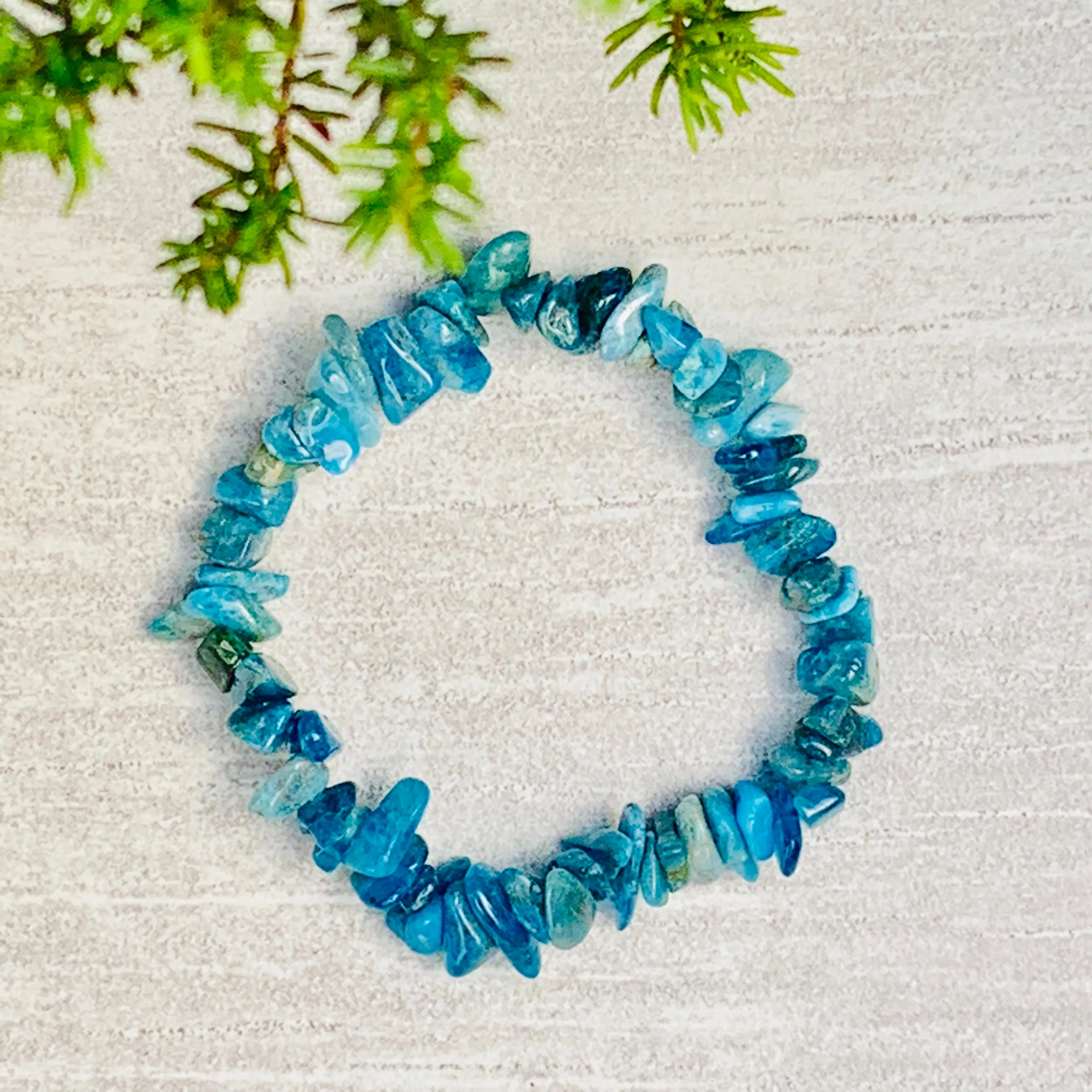 Apatite Crystal Chip Bracelet