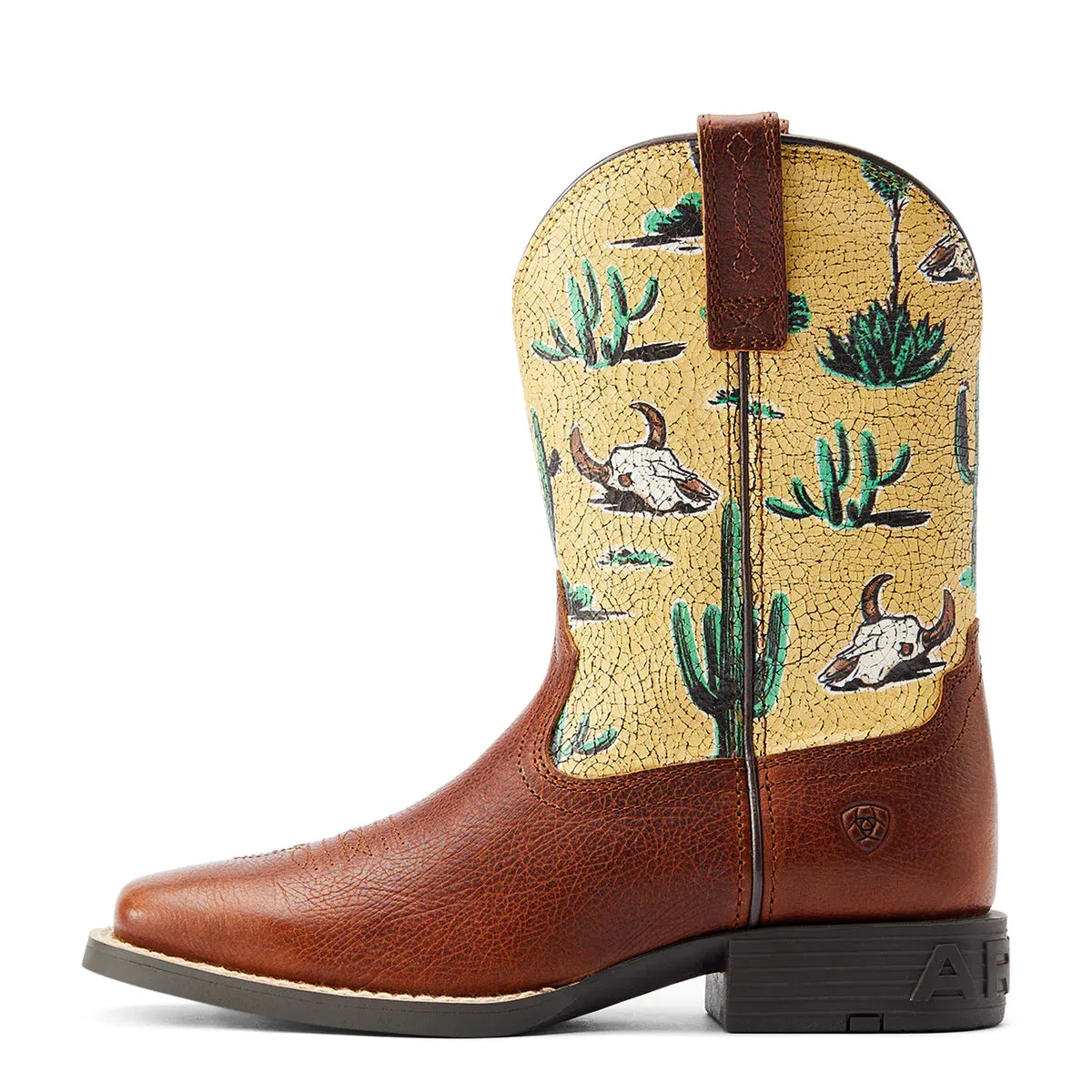 Ariat Kids Round Up WST Spiced Cider/Desert Scene Boots