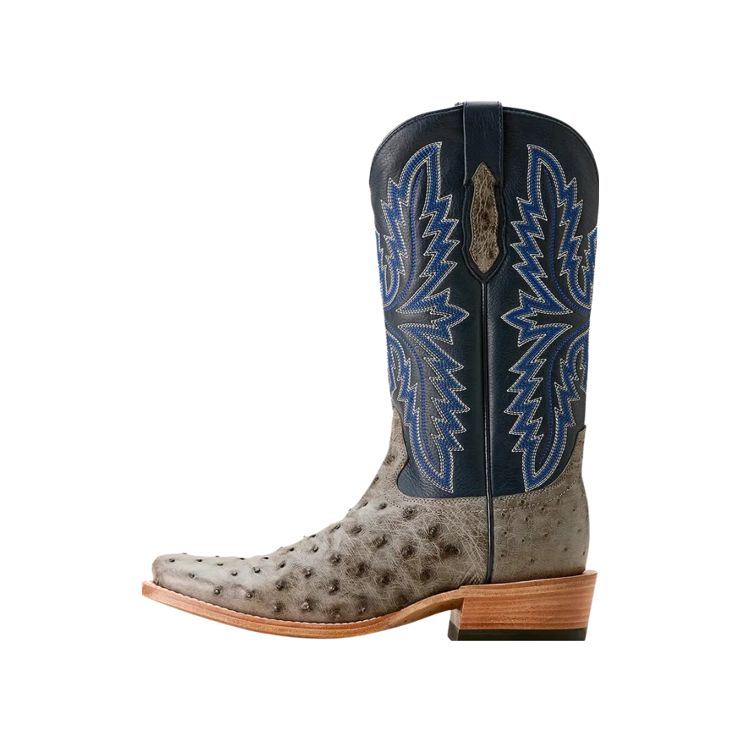 Ariat Men's Furity Relentless Western Grey Full Quill Ostric Boots