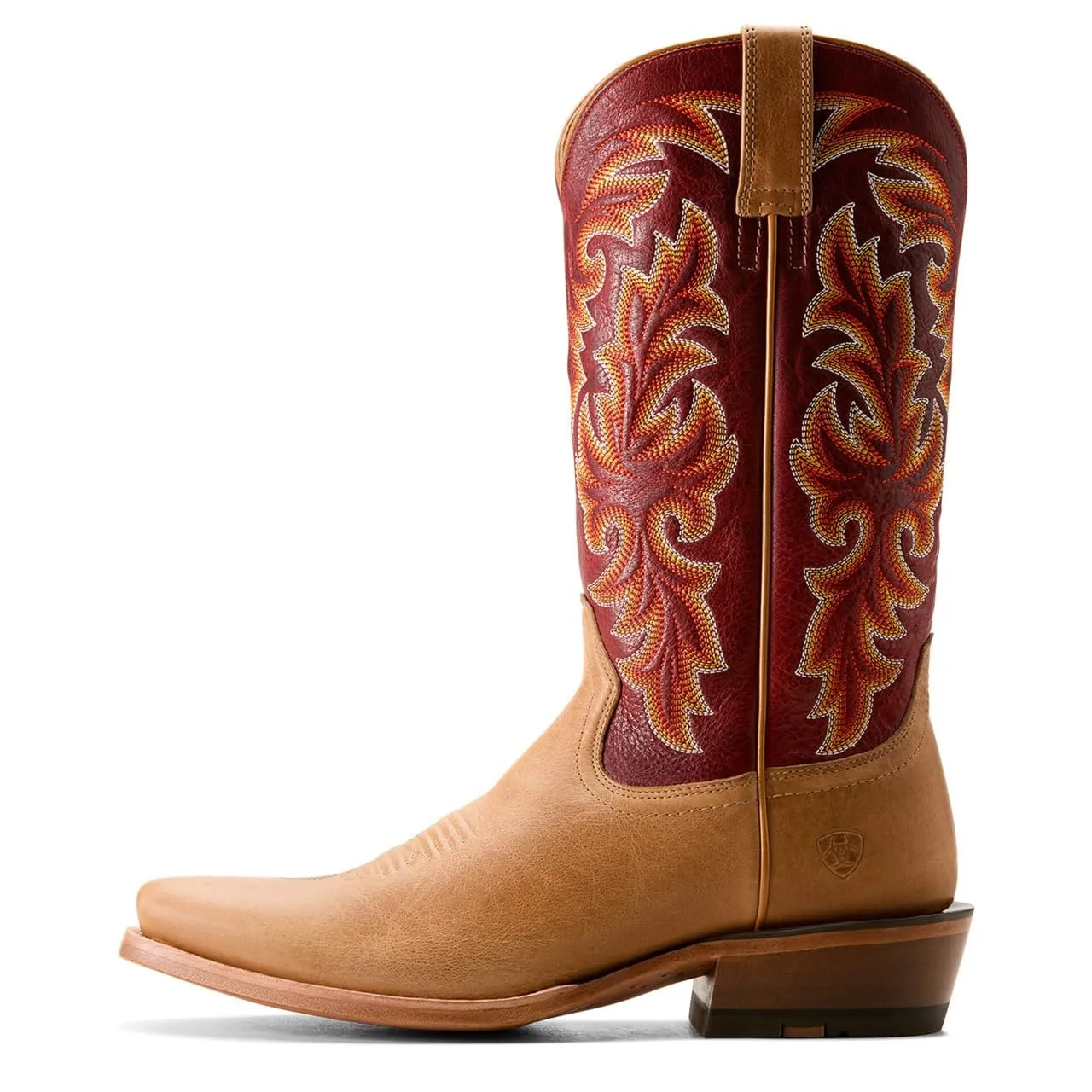 Ariat Men's Futurity Champ Cowboy Boot Western, Flaxen Tan/True Red