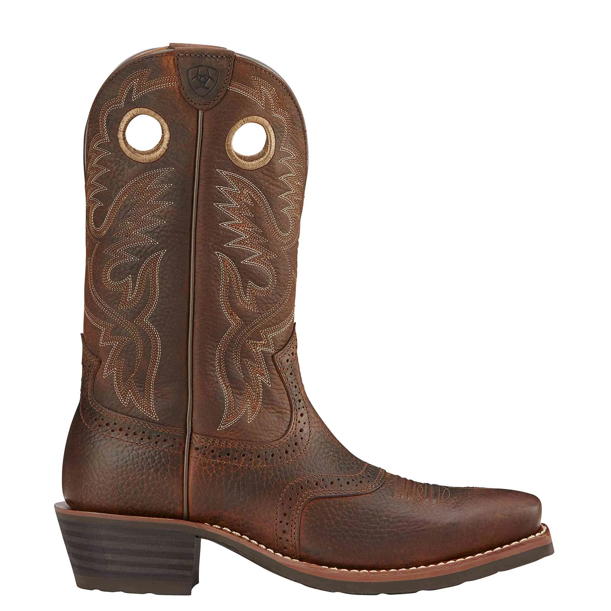 Ariat Men's Heritage Roughstock Brown Oiled Rowdy Western Boots 10002227