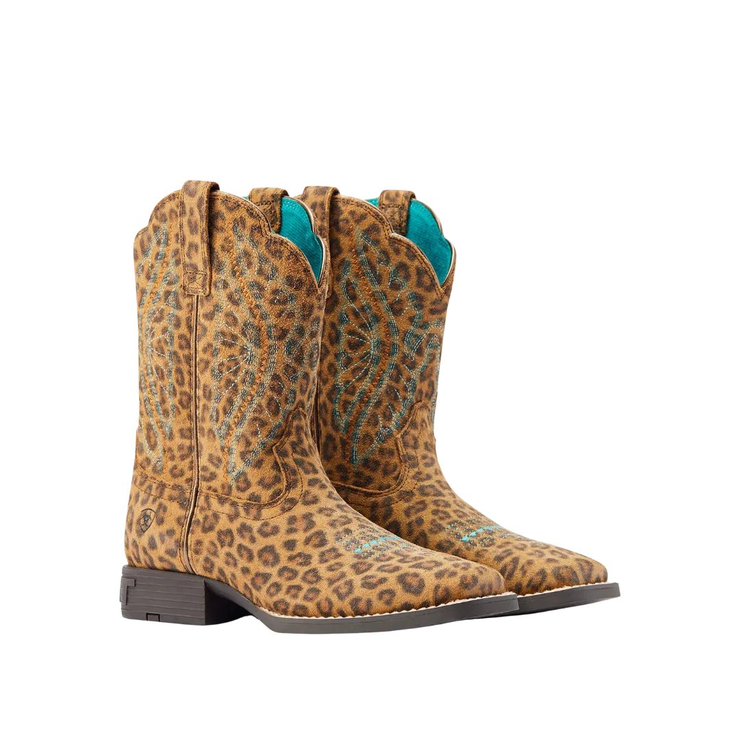 Ariat Youth Primetime Faded Leopard Pull-On Boot