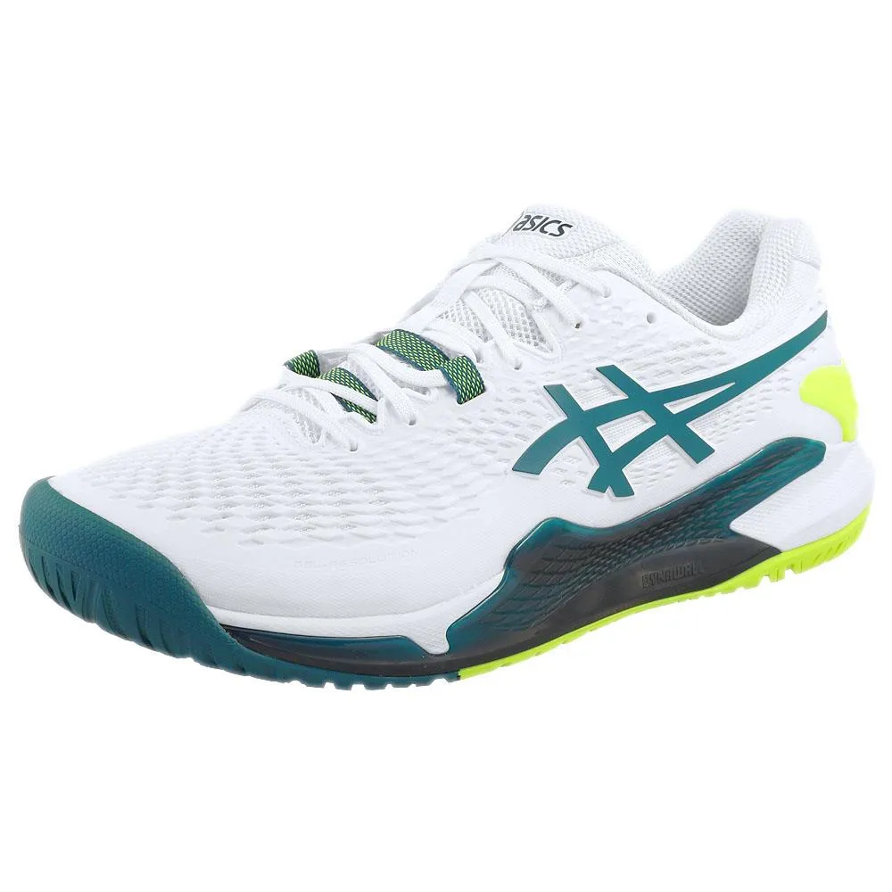 Asics Men's Gel-Resolution 9 - White/Restful Teal