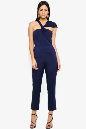 Asymmetric Twist Detail Jumpsuit