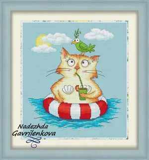 At the resort - PDF Counted Cross Stitch Pattern