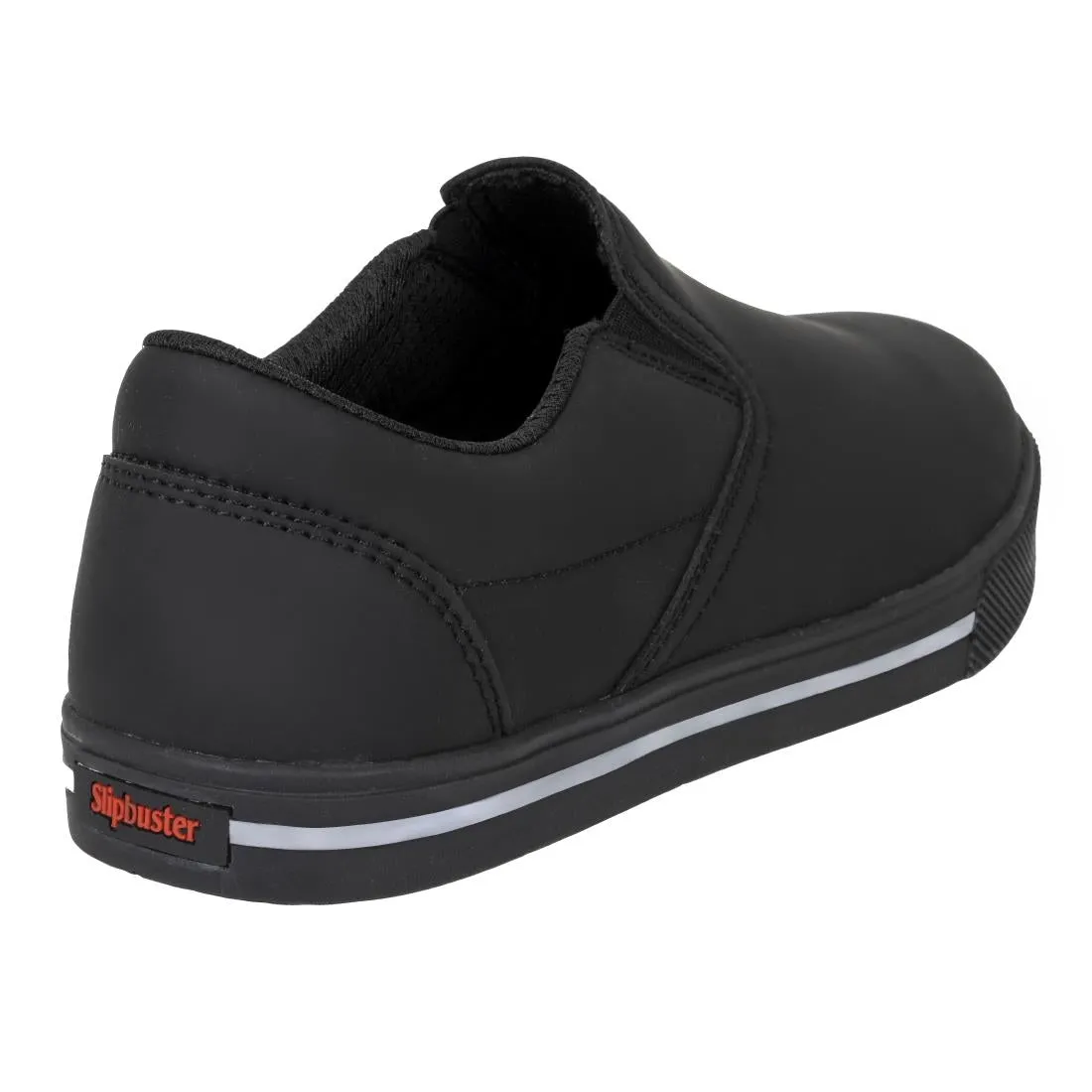 BA062-42 Slipbuster Recycled Microfibre Slip-on Shoe Matte Black 42