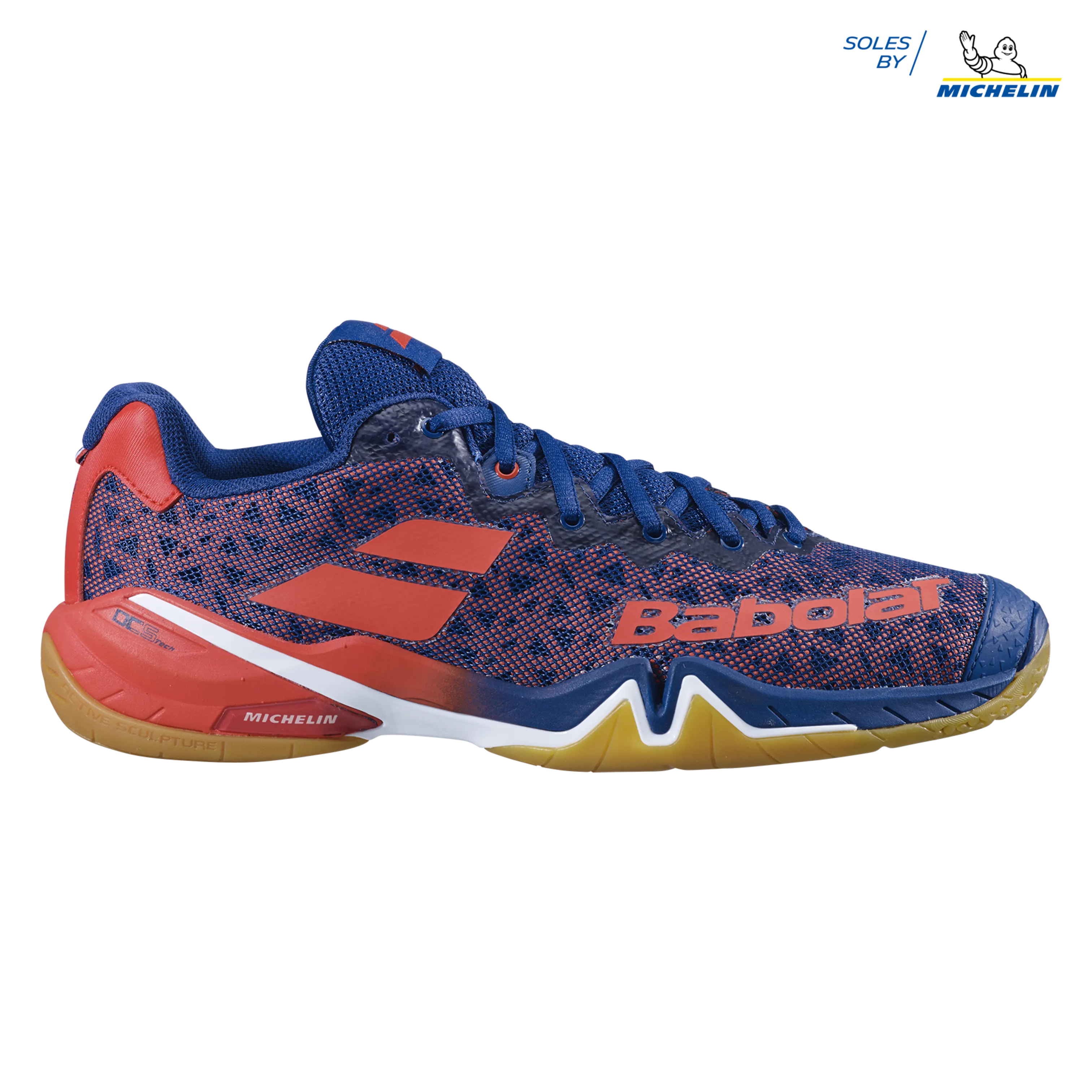 Babolat Men's Shadow Tour Badminton Shoes- Estate Blue/Orange