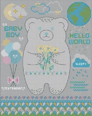 Baby Bear - PDF Free Cross Stitch Pattern