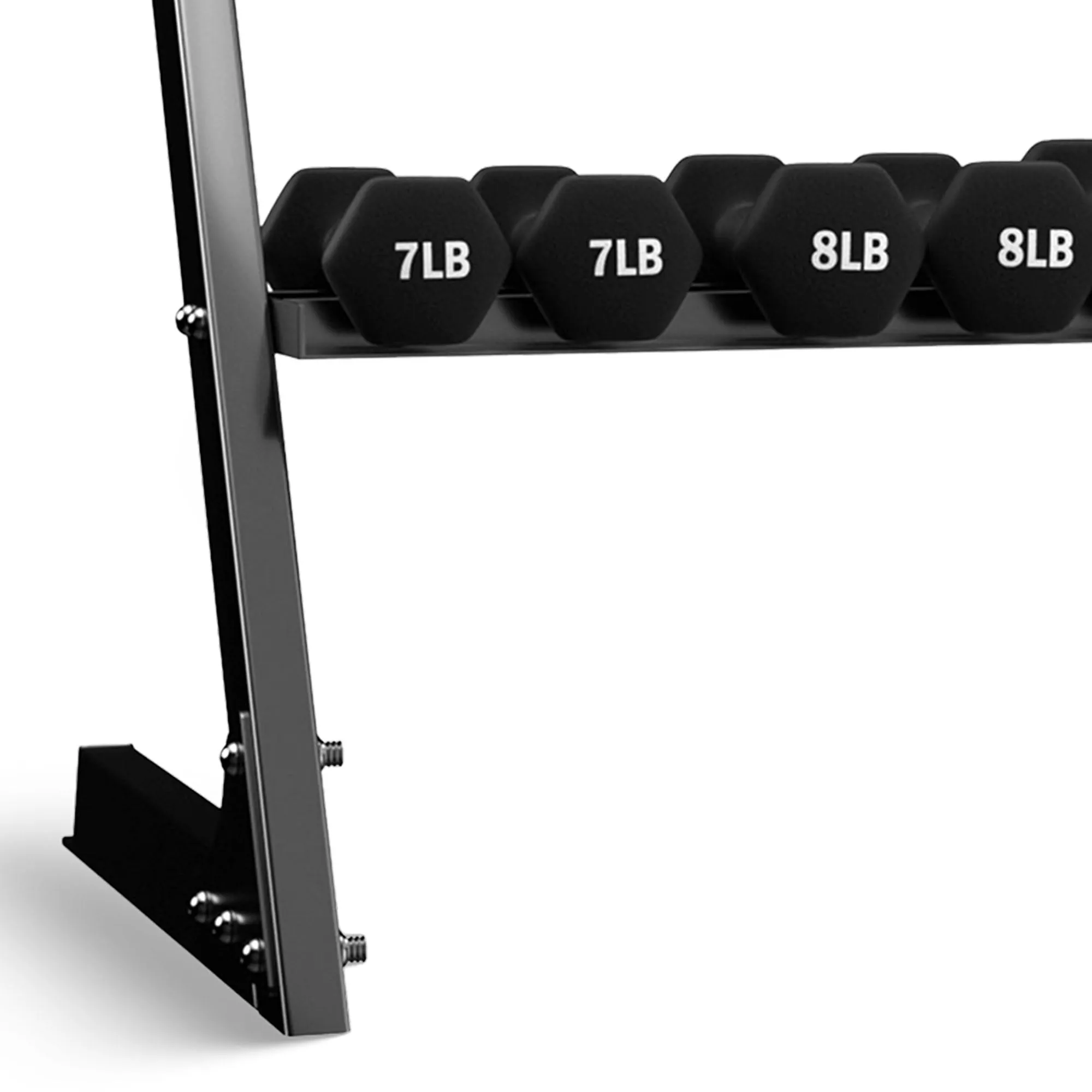 BalanceFrom Fitness 110lb Neoprene Coated Dumbbell Set w/Stand, Black (Open Box)