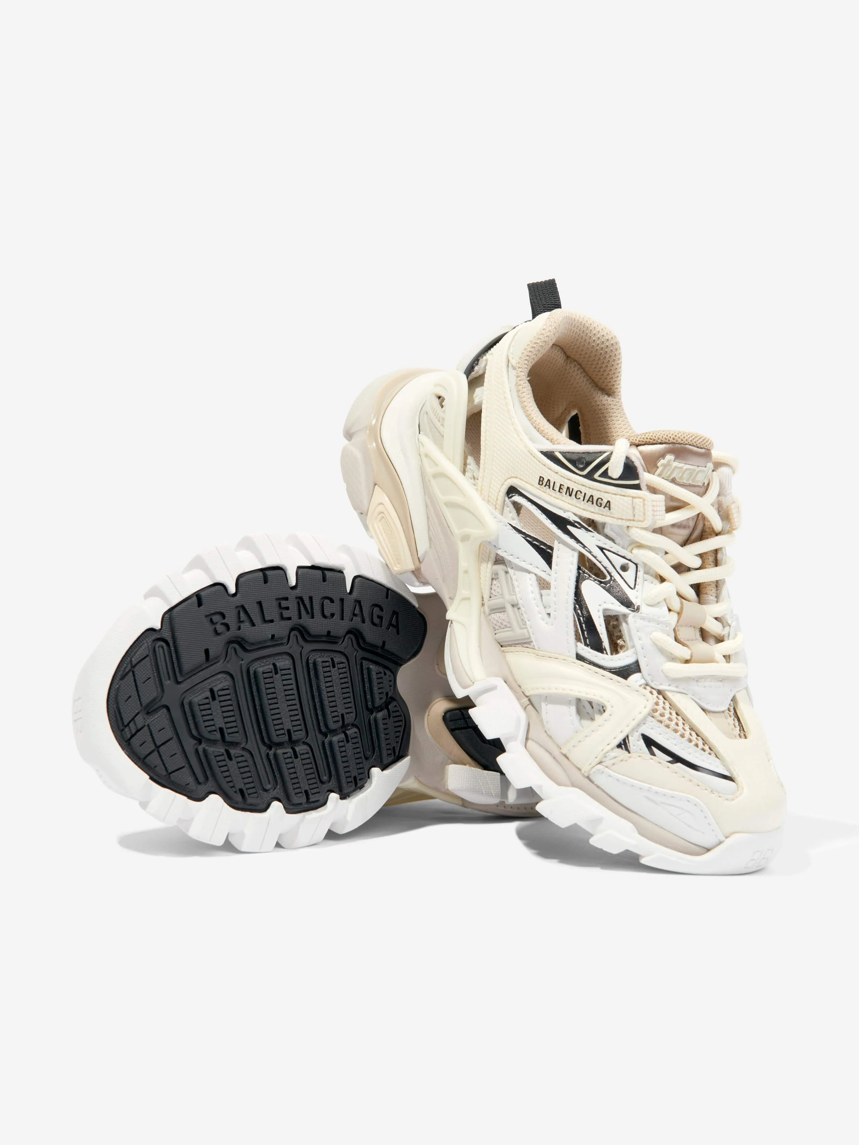 Balenciaga Kids Track 2 Trainers in Beige