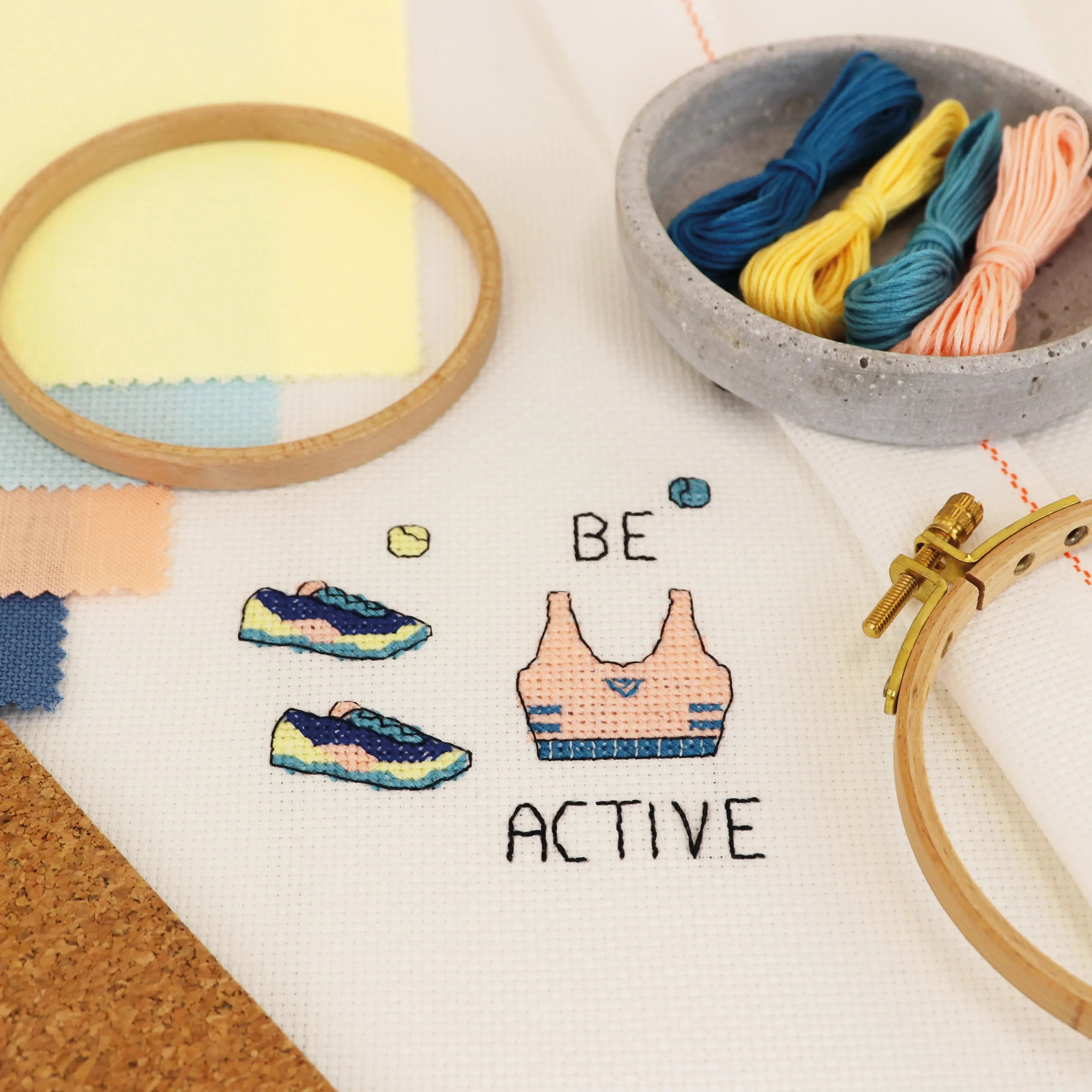 Be Active - Free PDF Cross Stitch Pattern