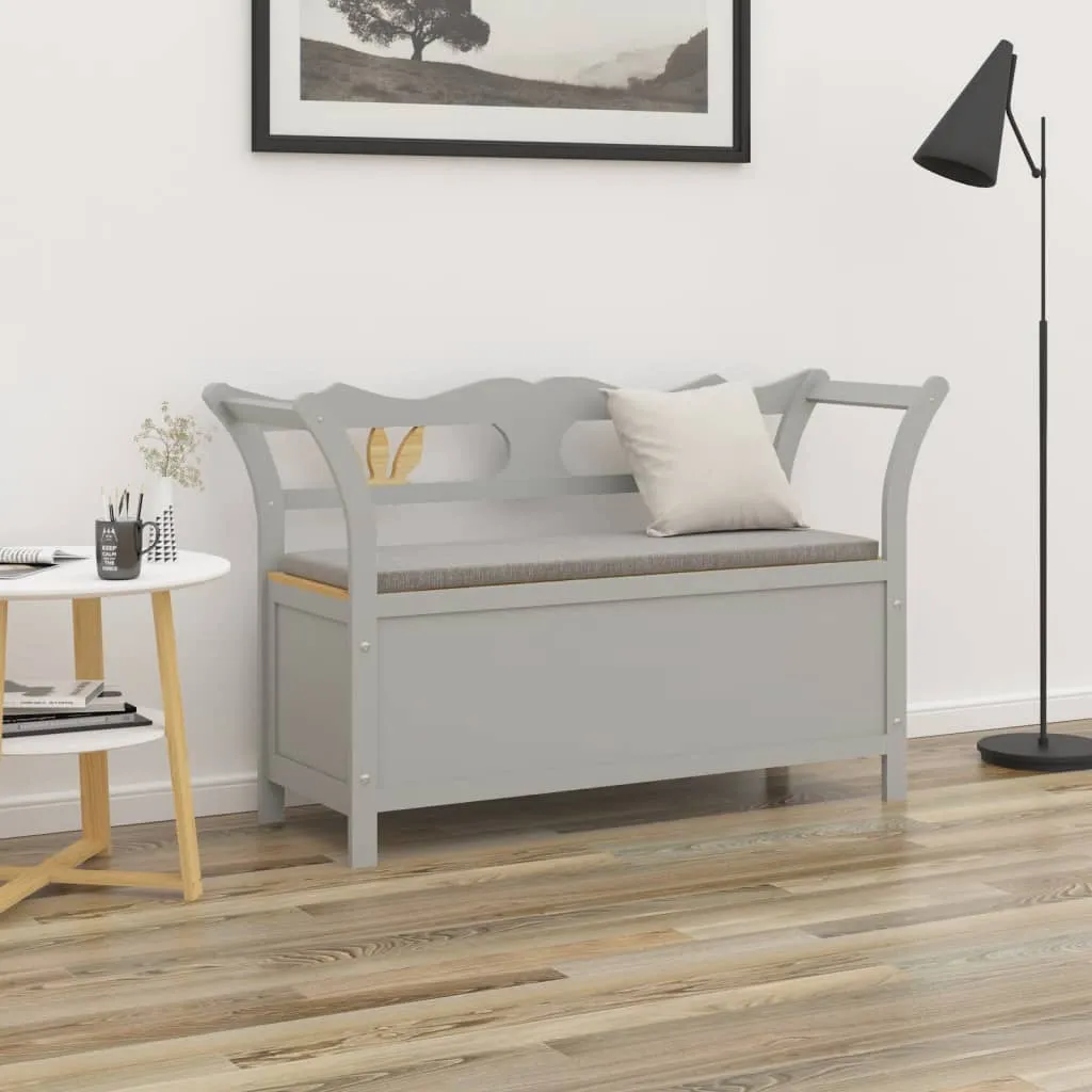 Bench Grey 107x45x75.5 cm Solid Wood Fir