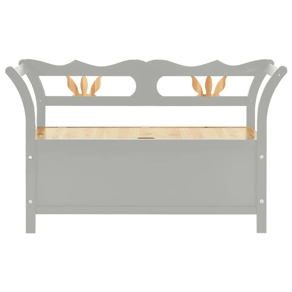 Bench Grey 107x45x75.5 cm Solid Wood Fir